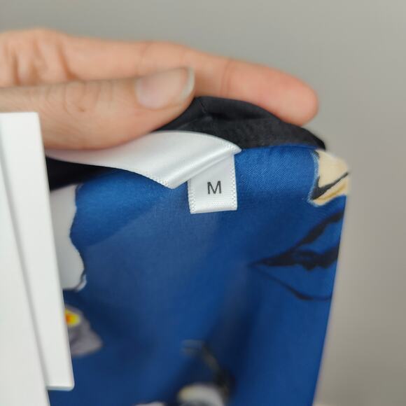 Rat and Boa Silk Blend Wrap Dress Womens Medium Blue White Floral Satin Glam NWT - Picture 6 of 10